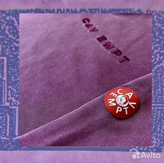 Худи Cav Empt малиновое для скейтеров