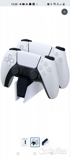 Зарядка оригинал DualSense PS5 новые, вилка рст