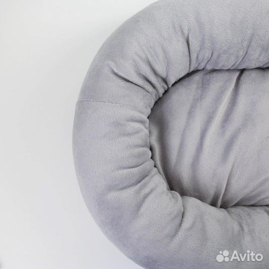 Лежанка с косточкой, 45х35х11 см, серая