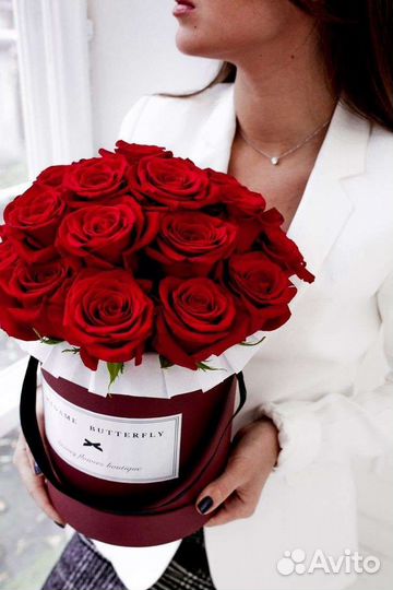 Розы в коробке