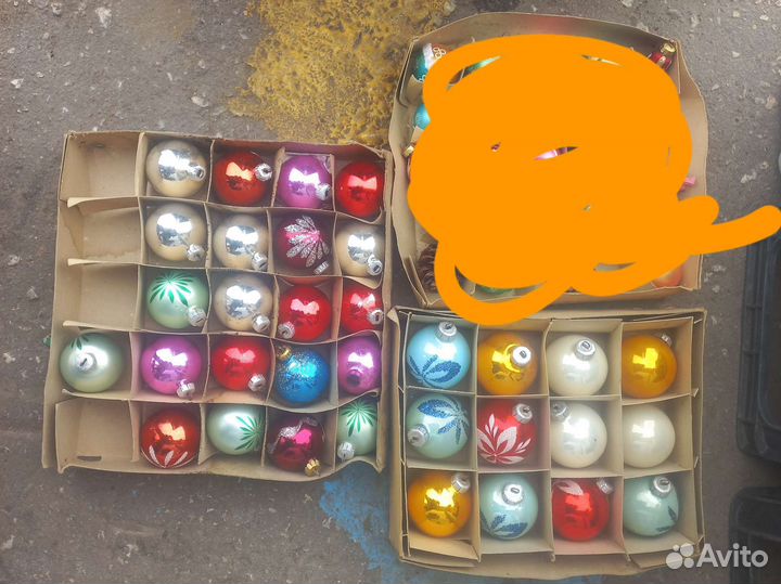 Елочные игрушки гдр шары из стекла