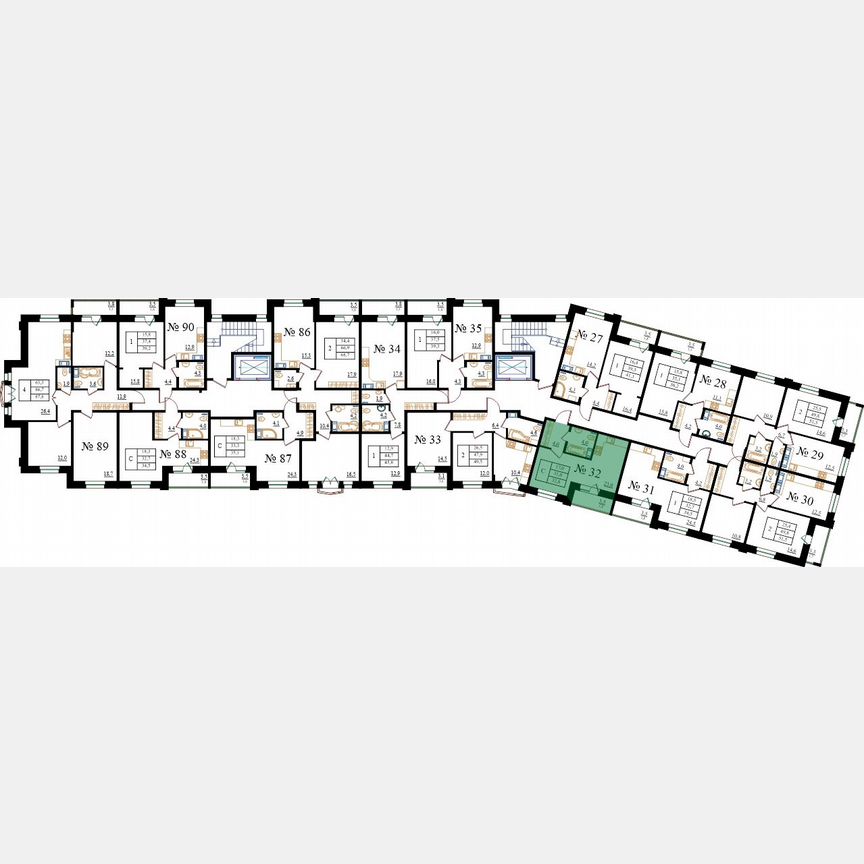 Квартира-студия, 32,8 м², 4/8 эт.