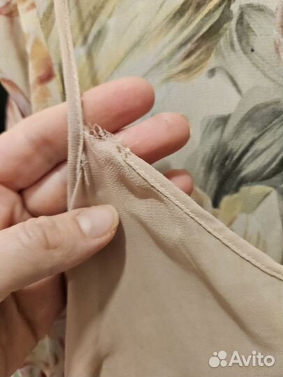 Zara Платье шифоновое в цветочек размер S