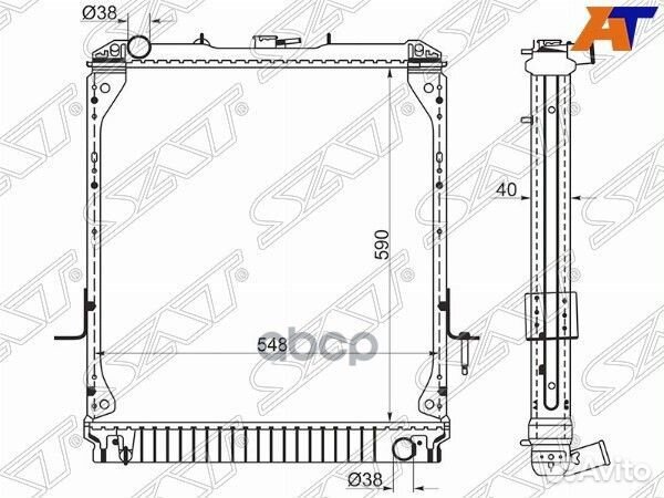 Радиатор Isuzu ELF nprnqr 93-06 / Mazda Titan