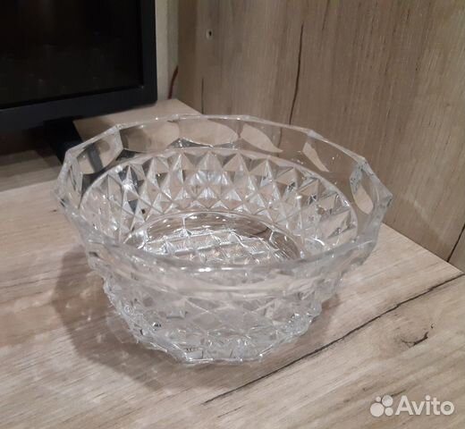 Салатница хрустальная ромбиками СССР