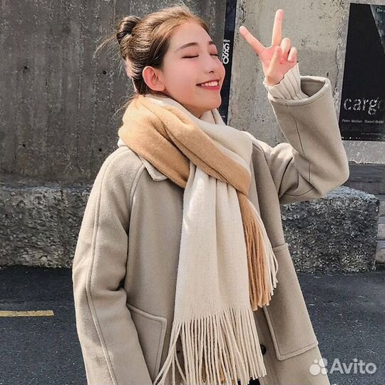 Шарфы палантин осенне-зимний теплый