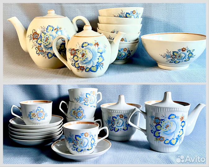 Сервиз чайный 22 предм. Ю-Уральский Кузяевский з-д