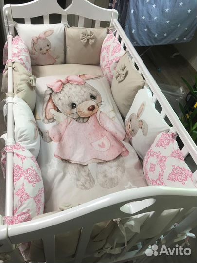 Бортики подушки в детскую кроватку