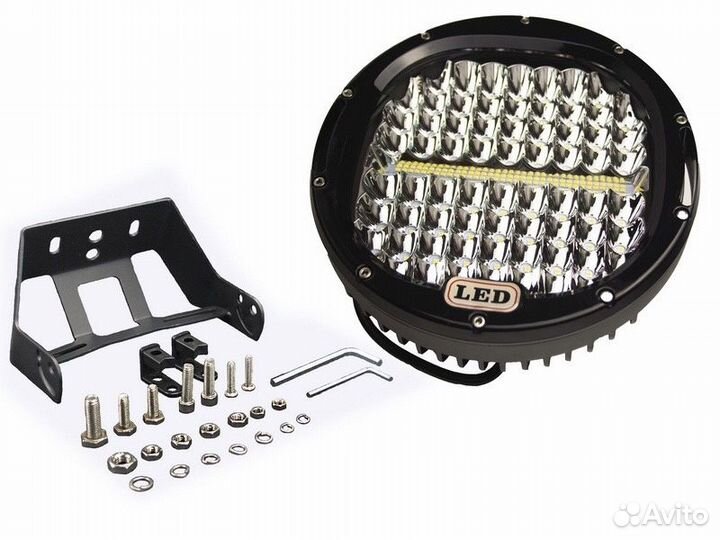 Фара светодиодная круглая 414вт