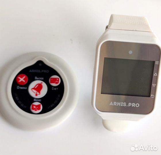 Кнопка вызова официанта Слим в ассортименте, часы