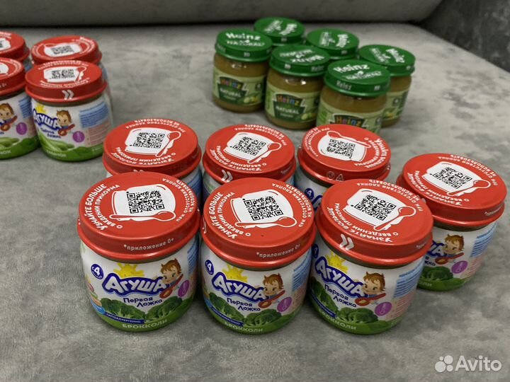 Детское питание, овощные пюре агуша, хайнц