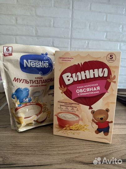 Детские каши молочные нестле, винни