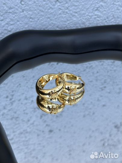 Серьги Celine Triomphe Bold Hoops