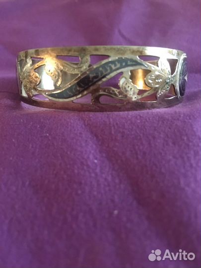 Браслет женский - серебро с чернью, с пробой, СССР