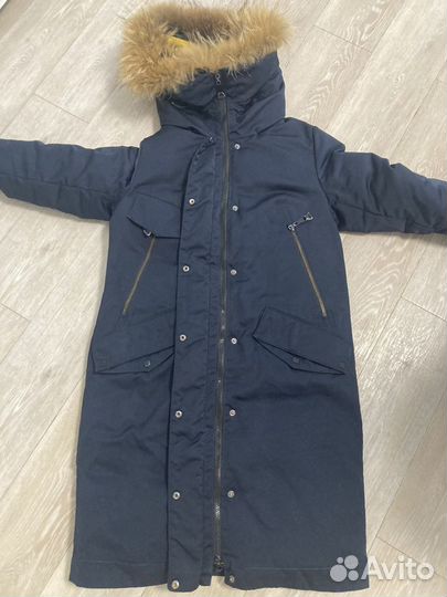 Пальто женское зимнее длинное 42
