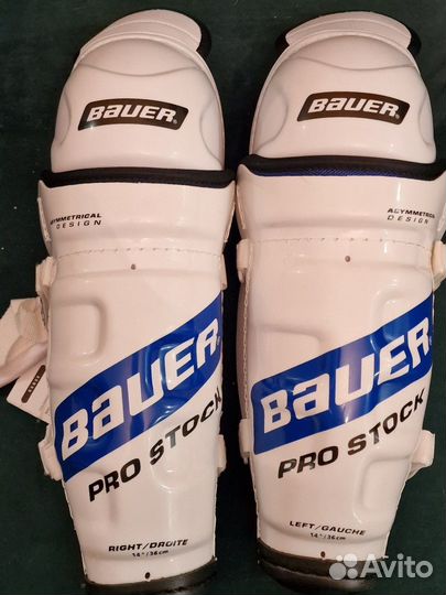 Щитки хоккейные Bauer pro stock р-р 14