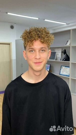 Мужская химическая завивка, биозавивка