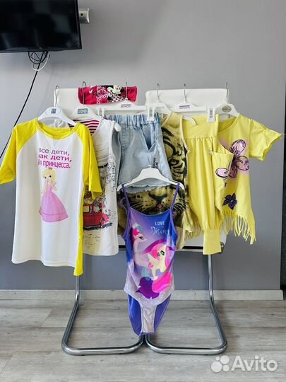 Летние вещи на девочку пакетом 116 122 6-7 лет