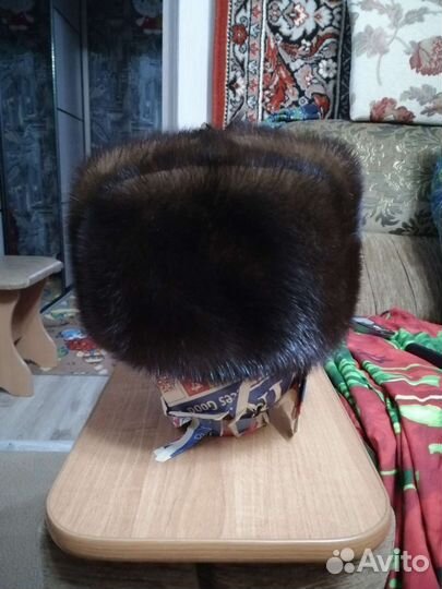 Норковая шапка мужская