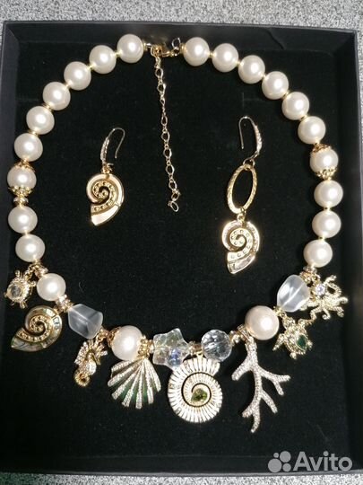 Колье +серьги