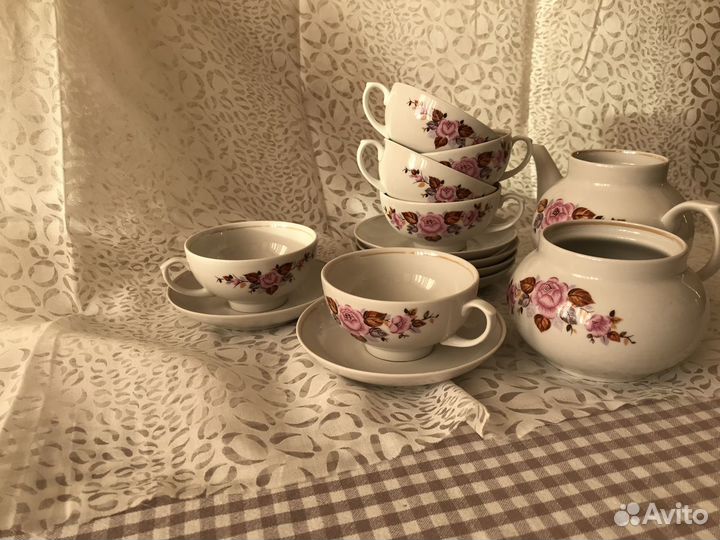 Чайный сервиз дулево розы