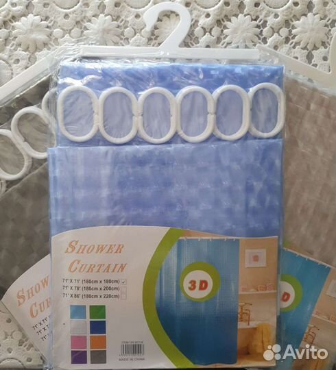 Штора для ванной новая