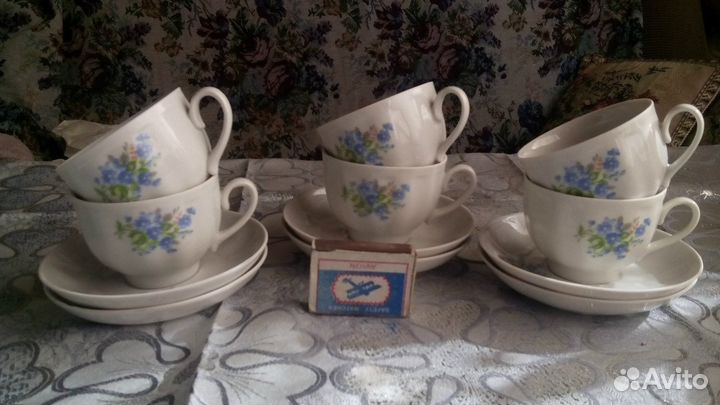 Посуда Вербилки -кофейные пары винтаж СССР