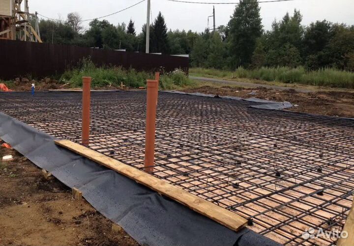 Фундамент, ленточный фундамент, бетонные работы
