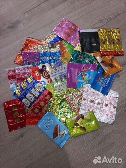 Обертки.Этикетки от конфет,шоколада.Коробки от кон