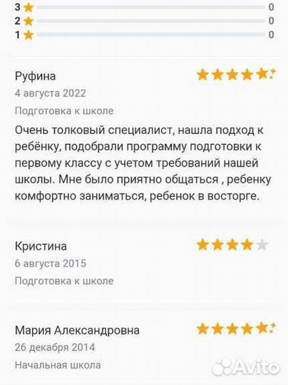 Репетитор начальных классов, подготовка к школе