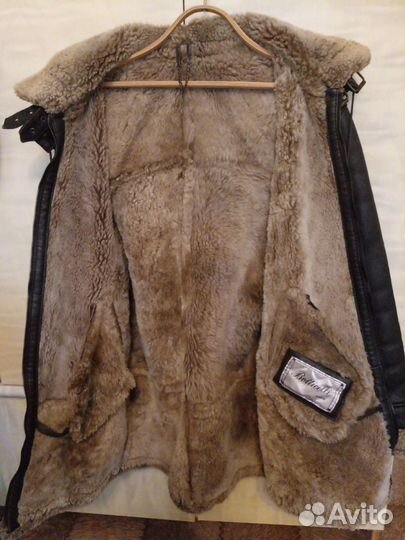 Куртка кожаная меховая аляска