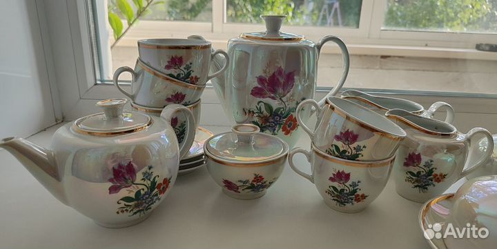 Столовый, чайный сервиз фарфор ГДР Кольдиц