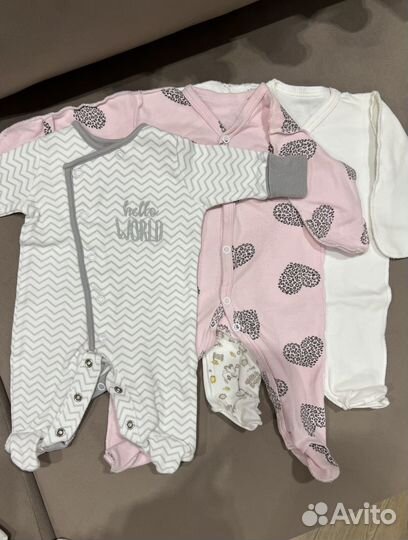 Детские вещи пакетом 0-3 мес на девочку