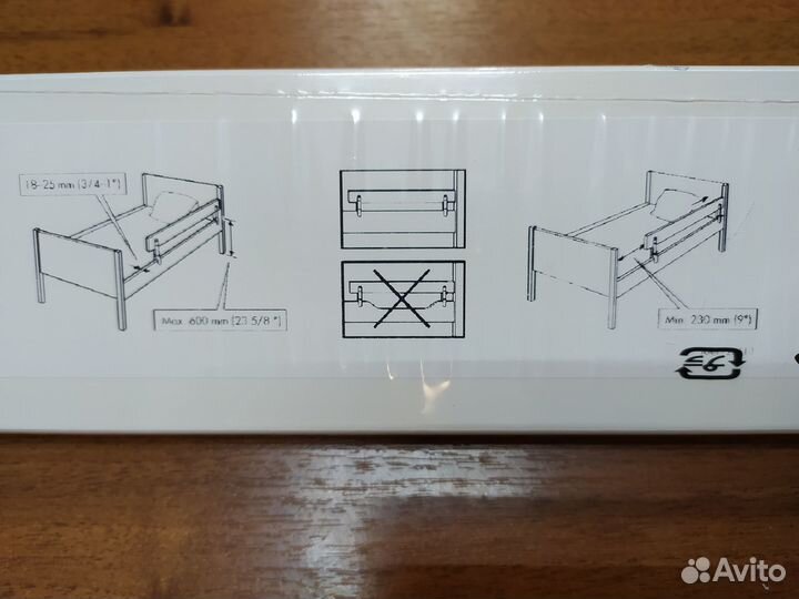 Борт ограничитель в кроватку IKEA,дерево
