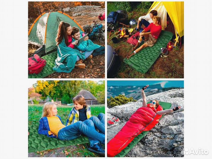 Надувной коврик туристический