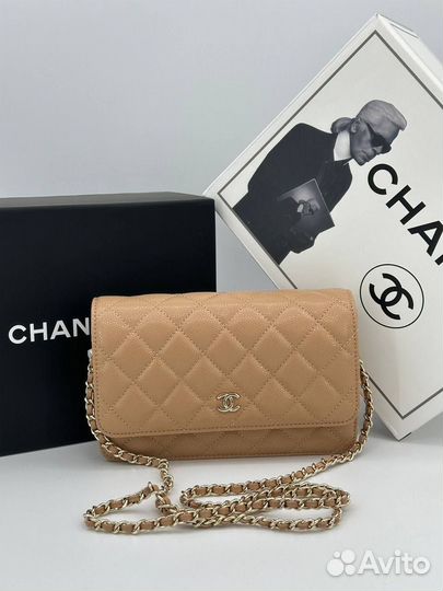 Сумка женская клатч Chanel Woc кожаная все цвета