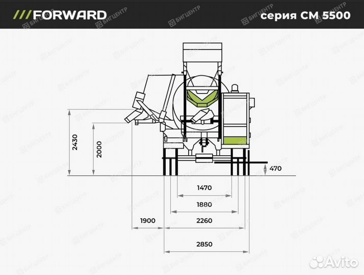 Автобетоносмеситель Forward CM5500, 2024