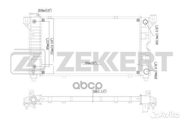 Радиатор охл. дв. Chrysler Voyager III 95- Dod