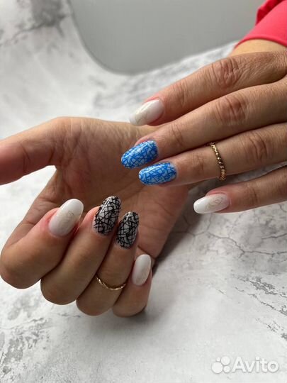 Наращивание ногтей, гель лак