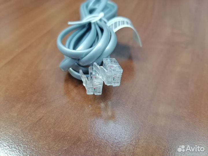 Телефонный модемный кабель RJ-11 + RJ-45