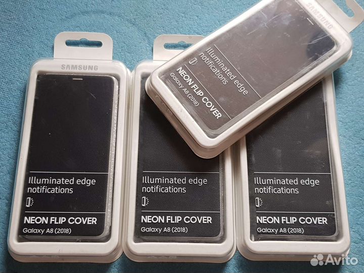 Оригинал Чехлы Neon Flip Cover - Samsung A8 (2018)