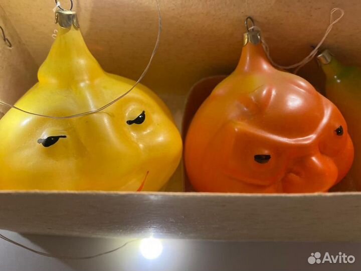 Набор елочных игрушек СССР чиполлино