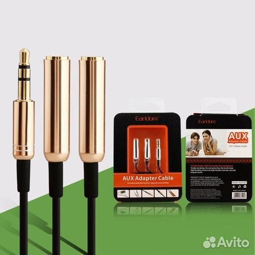 Переходник AUX на 2 AUX мама Earldom