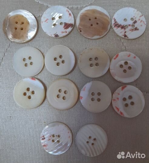 Пуговицы перламутровые СССР