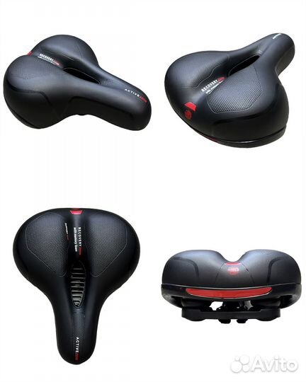 Седло для велосипеда мягкое на резиновых подушках