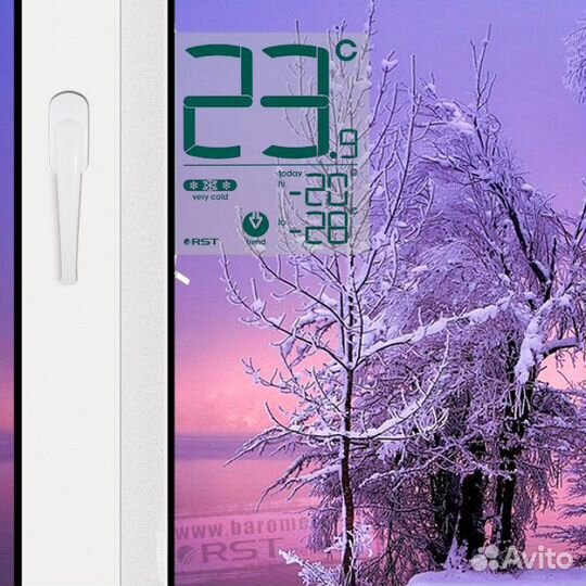 Цифровой оконный термометр на липучке (RST01291)