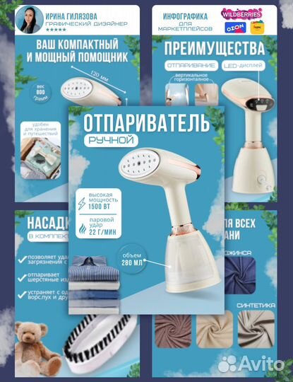 Графический дизайнер.Инфографика для маркетплейсов