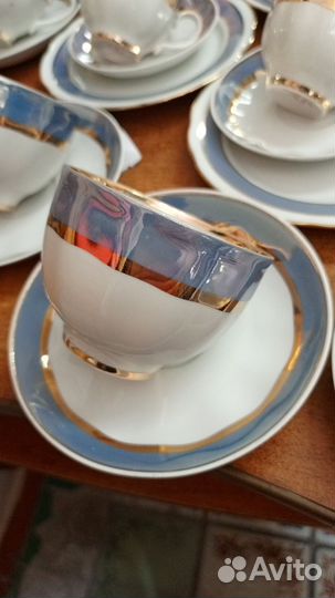 Чайно кофейный сервиз,Морской бриз, Дулево