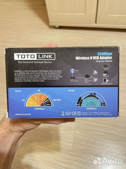Беспроводной USB адаптер totolink N300UM