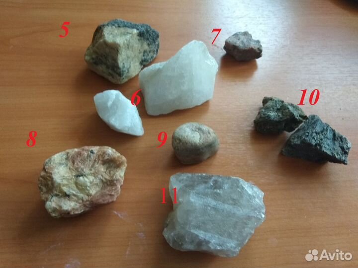 Кремень, кварц, оливин и другие камни